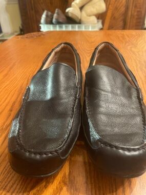 Sperry Men's Black Leather Slip-On Driving Loafers